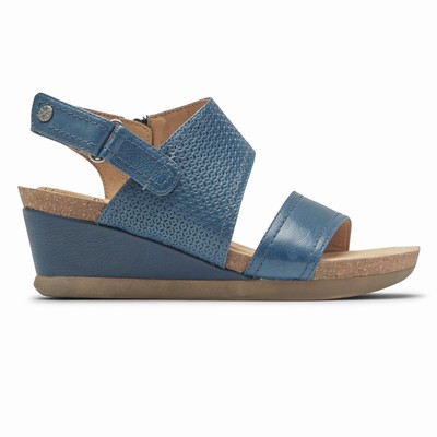 Rockport Cobb Hill Shona Slingback Wedges Damen Blau MTC-914782